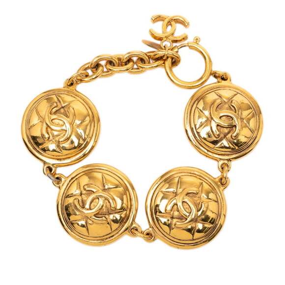 CHANEL Gold Logo Charm Bracelet - Picture 3 of 6